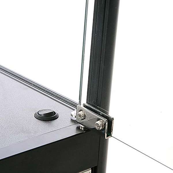 LED udstillingsmontre sort 90x90x45 cm detalje-04