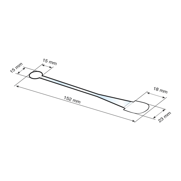 Hyldewobler transparent med ovale tapepuder 150 mm - Billede 2