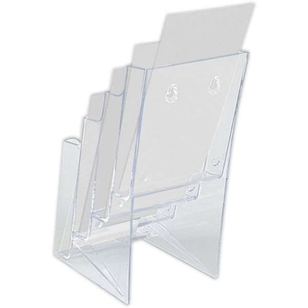 Bord akryl brochureholder 4 rum M65 - Billede 2