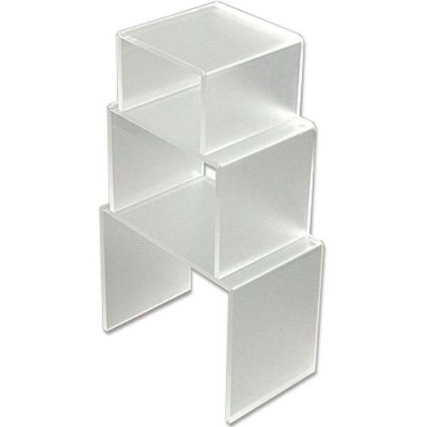 Akryl udstillings podier, 3 stk. frostet - Billede 3