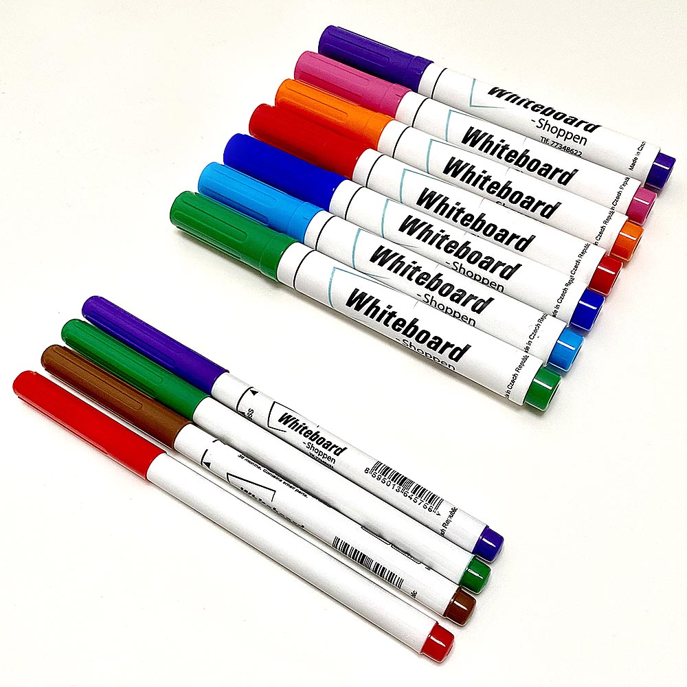 Farvesæt med 11 assorterede whiteboardmarkere