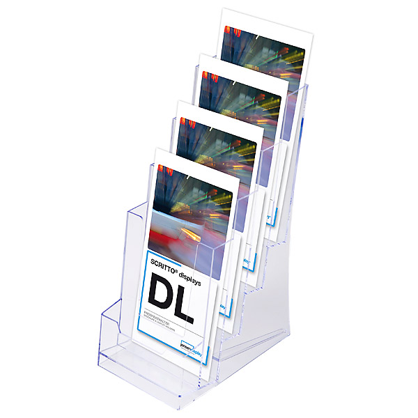 Flyer holder bord 4 + 1 rum M65 højformat - 4D13A4P
