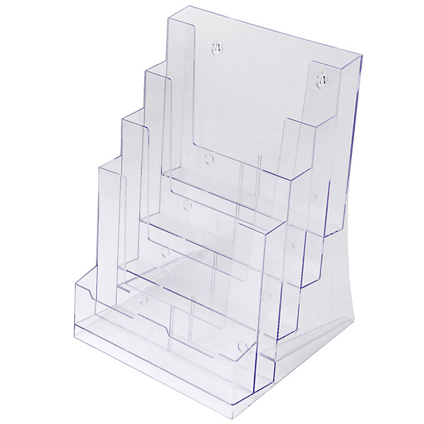 Brochureholder bord 4+1 rum A4 højformat 4DA4P-01