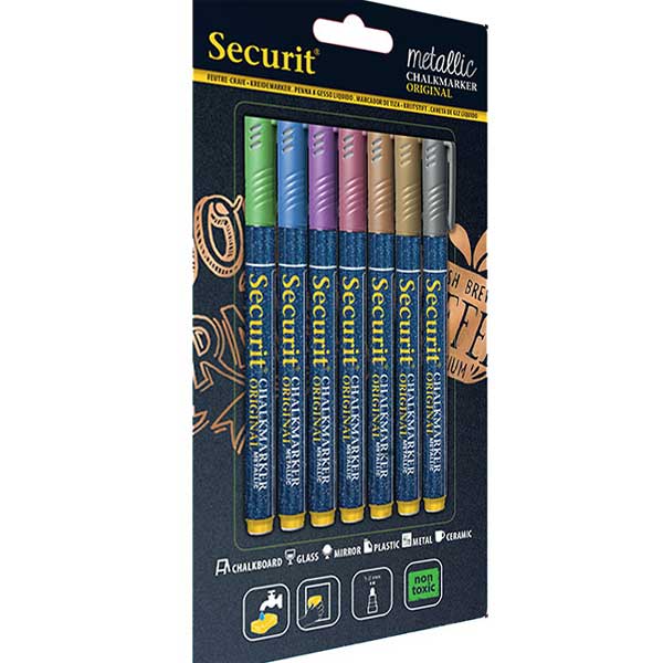 Kridtmarker-penne med metallic effekt 2 mm - Billede 2