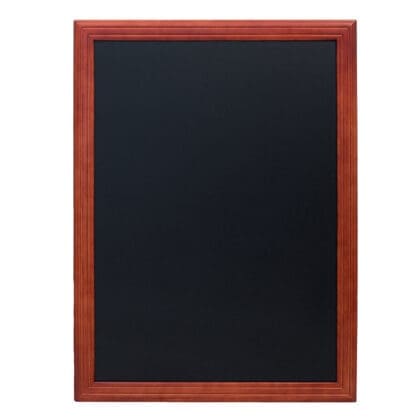 Menutavle med udskåret træramme i mahogni look 56 x 76 cm