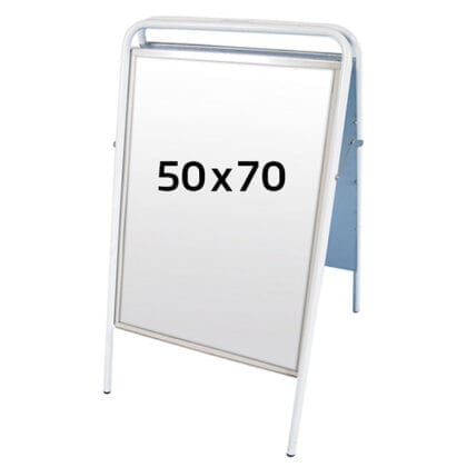 Easy Sign Gadeskilt 50x70 højformat - HVID