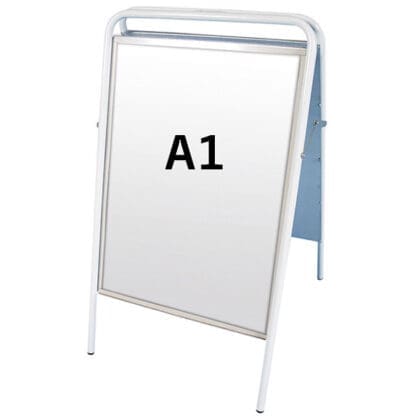 Easy Sign Gadeskilt A1 højformat - HVID
