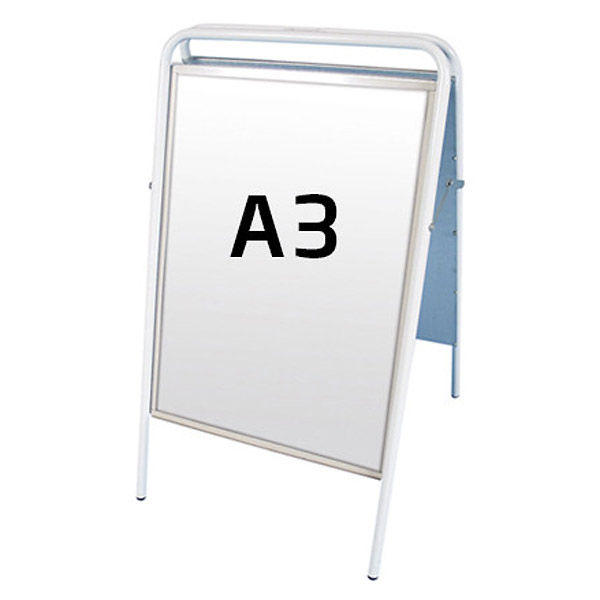 Easy Sign Gadeskilt A3 højformat - HVID