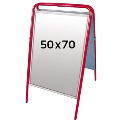 Easy Sign Gadeskilt 50x70 højformat - RØD