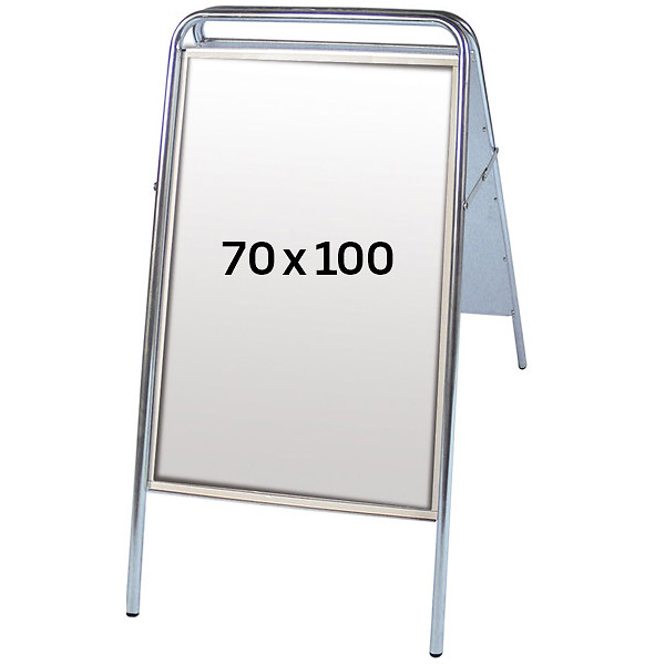 Easy Sign Gadeskilt 70x100 højformat - SØLV