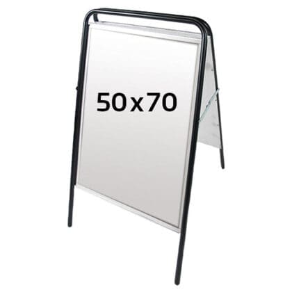 Easy Sign Gadeskilt 50x70 højformat - SORT