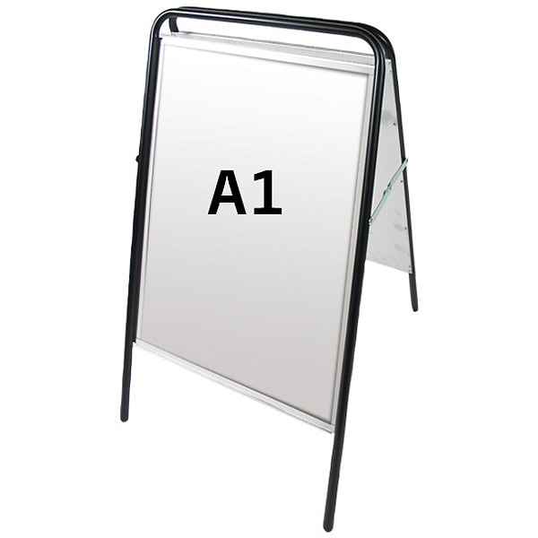 Easy Sign Gadeskilt A1 højformat - SORT