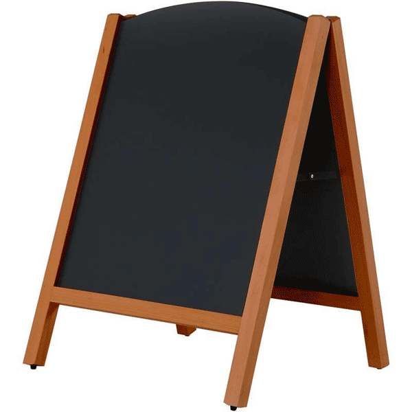 A-Skilt i bøg inkl. magnet kridttavle 59x78cm - Billede 2