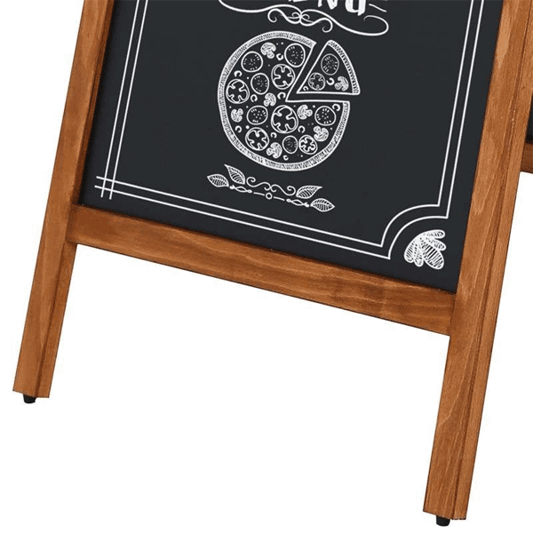 A-Skilt i bøg inkl. magnet kridttavle 60x120cm - Billede 4