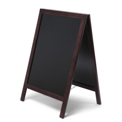 A-Træskilt brunt med kridttavle 55 x 82 cm