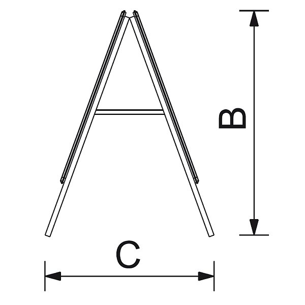 Alu-Line Gadeskilt Sort 50x70 cm - Billede 4
