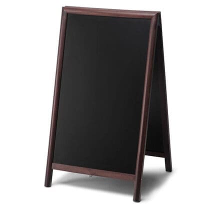 A-Træskilt mørkbejset incl. kridttavle 68x115 cm