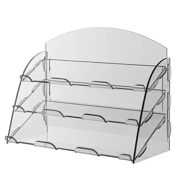 Akryl hyldedisplay med 3 vare hylder - Billede 3