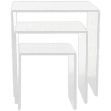 Akryl udstillings podier, 3 stk. transparent