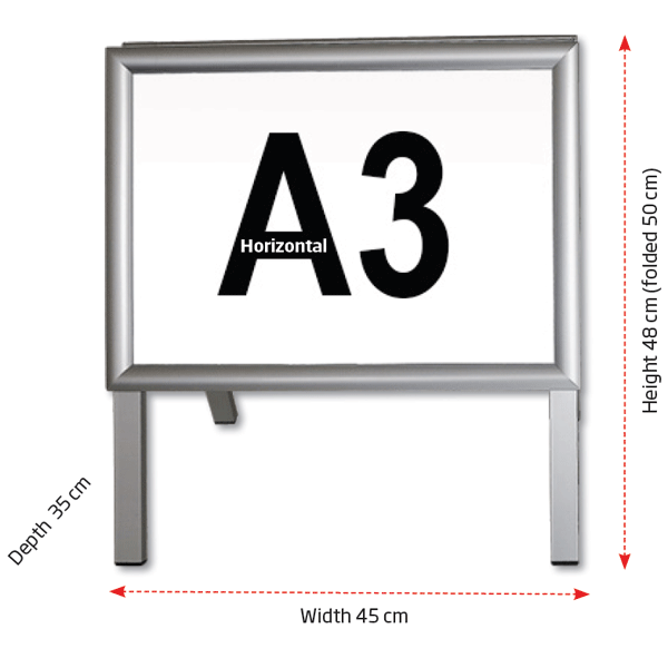 Alu-Line Gadeskilt A3 bredformat - Billede 4