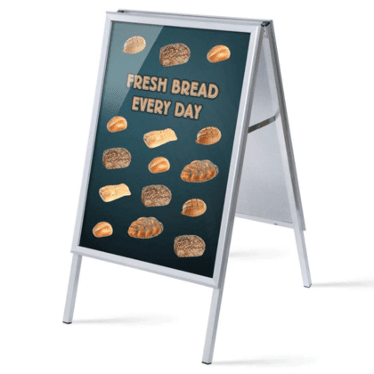 Alu-Line Gadeskilt A1 inkl. plakater FRESH BREAD
