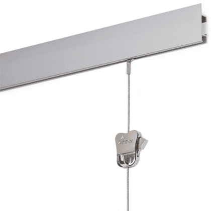 Cliprail Max Galleriskinne SØLV 200 cm