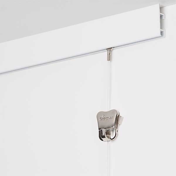 Cliprail MAX Galleriskinne, perlonsnor med Cobra og Zipper billedkrog