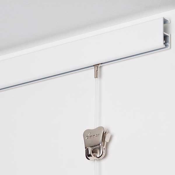 Galleriskinne, perlonsnor med Cobre og Zipper billedkrog
