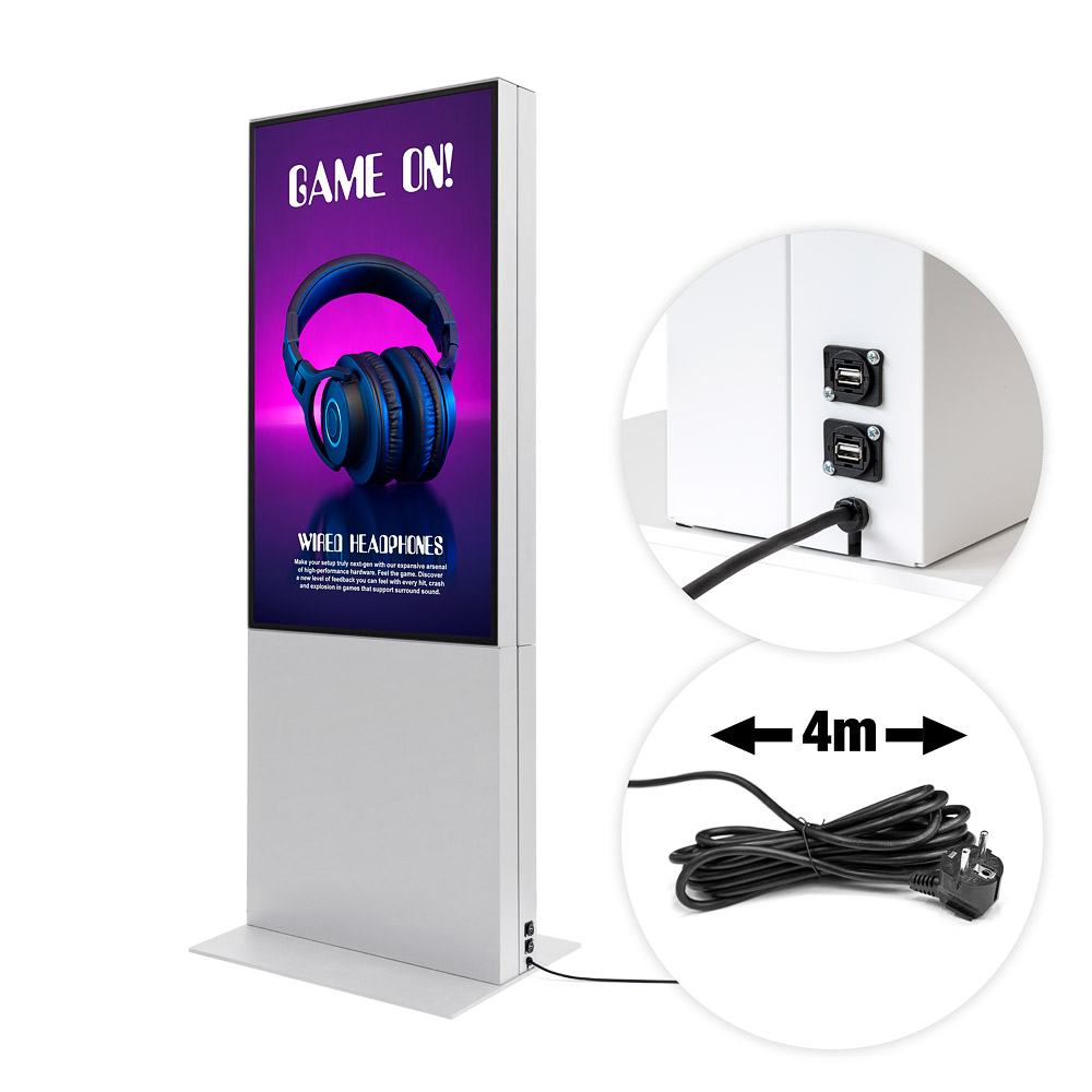 Smart Line Totem Dobbeltsidet 50" Samsung Skærm - Hvid - Billede 4