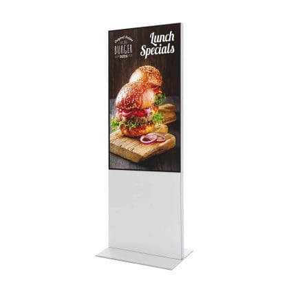 Smart Line Totem – 55″ Samsung Skærm – Hvid
