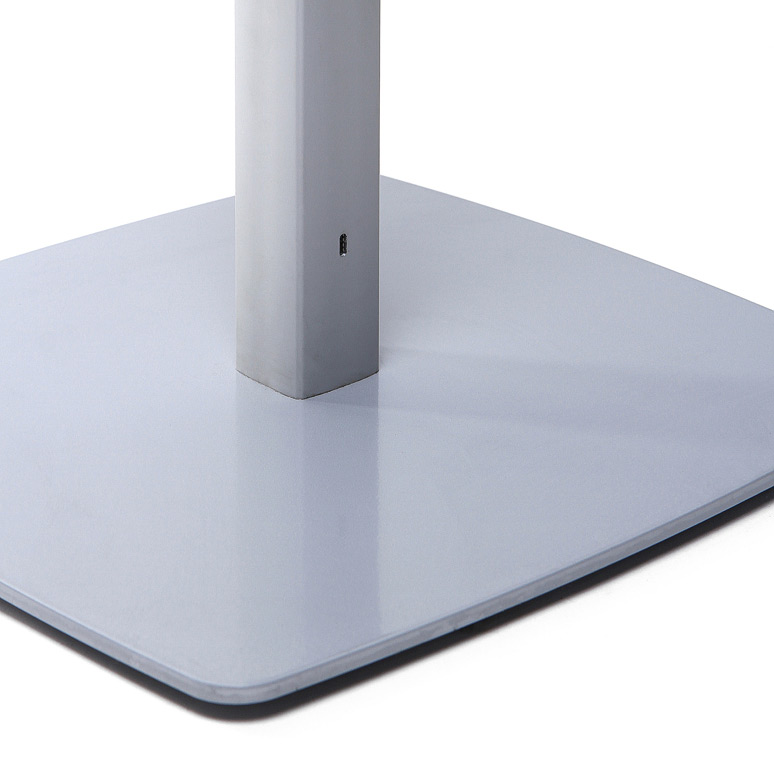 Tabletholder gulv med teleskopstang - sølv - 10" - Billede 2