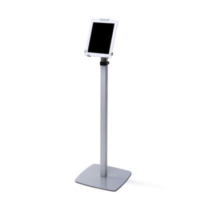Tabletholder gulv med teleskopstang – sølv – 13″