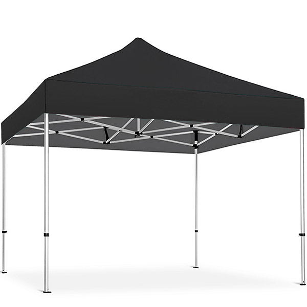 Fest telt Lux sort 3 x 3 meter - med alu-loft