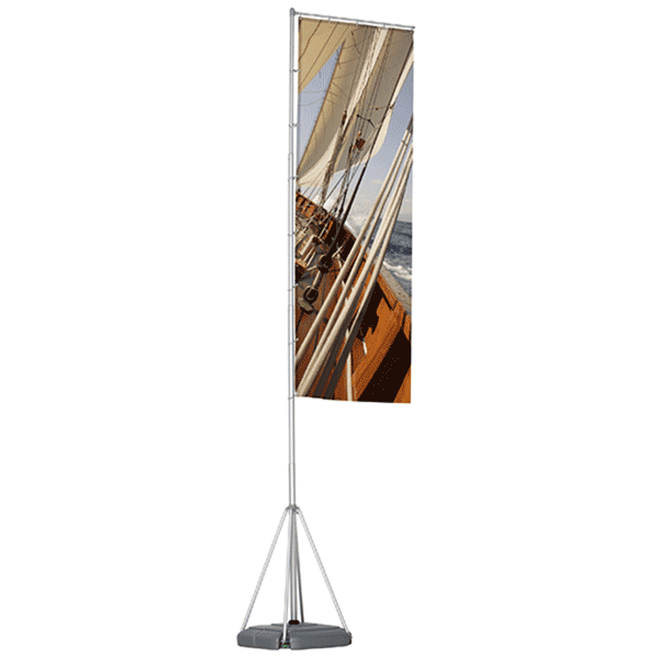 Flagstang med flag 110×540 cm
