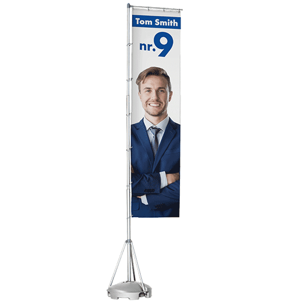 Flagstang med Event flag 110x540 cm