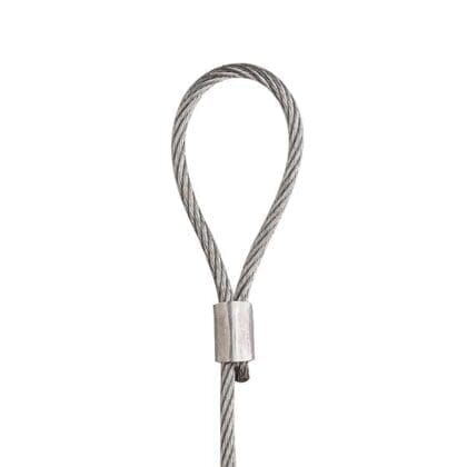 Stål kabel med løkke - 100 cm - kun kabel