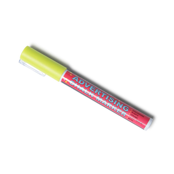 Kridt marker pen 3 mm Gul
