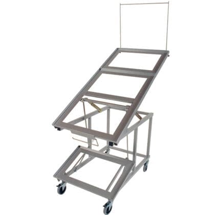 Gulvdisplay - robust grundkonstruktion til 4 kasser 60 x 40 cm