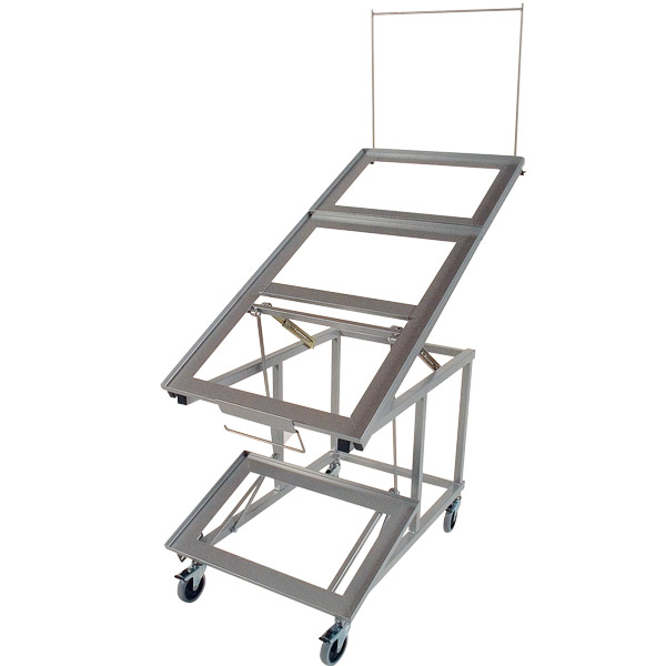 Gulvdisplay - robust grundkonstruktion til 4 kasser 60 x 40 cm