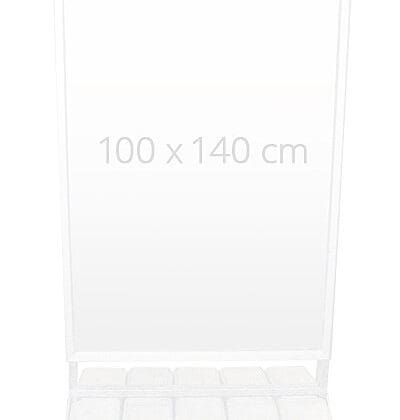 Topskilt til gadeskilt med betonfod 103 x 23 cm