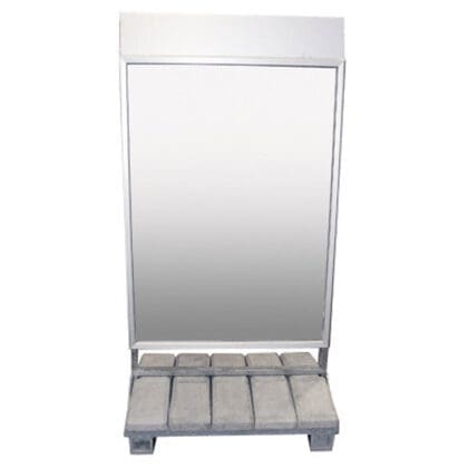 Topskilt til gadeskilt med betonfod 73 x 23 cm