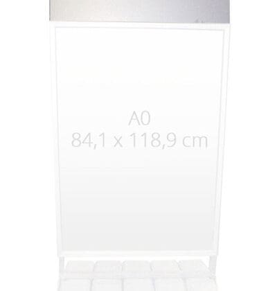 Topskilt til gadeskilt med betonfod 87 x 23 cm