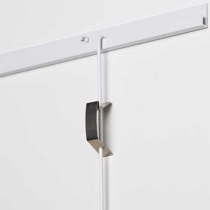 J-Rail metal stang 150 cm hvid - rod - til billedophæng - ekskl. spring krog