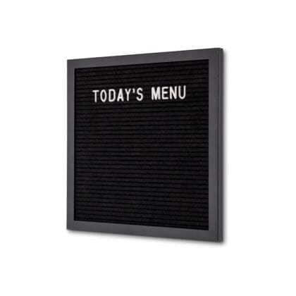 Sort Bogstavstavle 30x30 cm med sort ramme