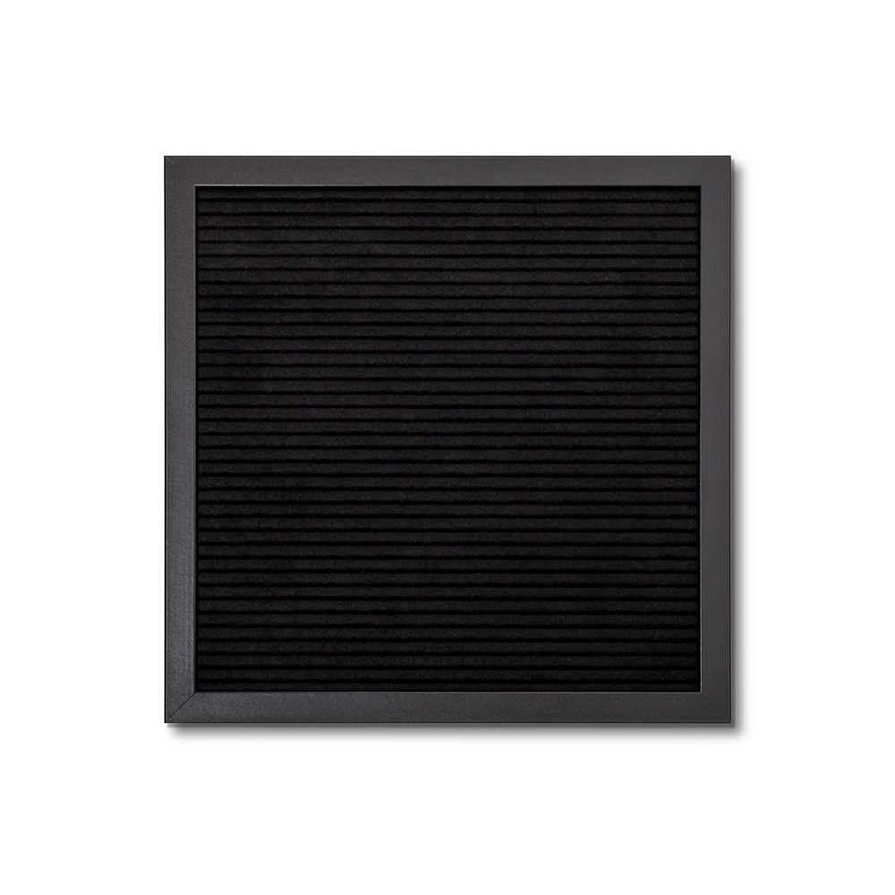 Sort Bogstavstavle 30x30 cm med sort ramme - Billede 2