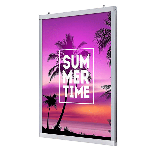 Unik dobbeltsidet LED-plakatramme 