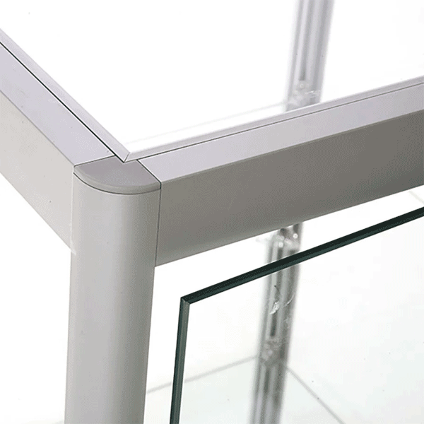 LED udstillingsmontre 45x90x45 cm i aluminium og glas-01