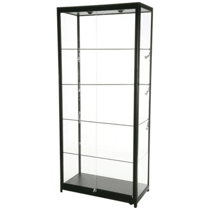 LED udstillingsmontre sort 90x200x45 cm
