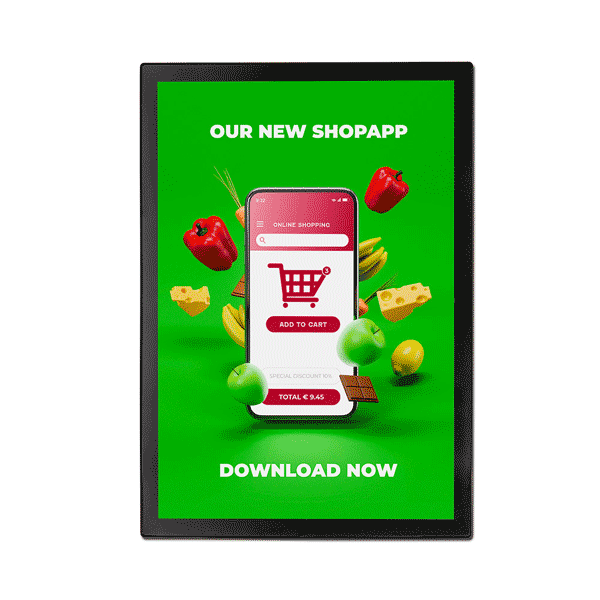 Magnet Plakat Ramme Slim A2 Sort