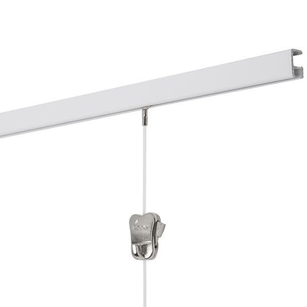 Minirail Galleriskinner i hvid, sort, sølv 150 og 200 cm 